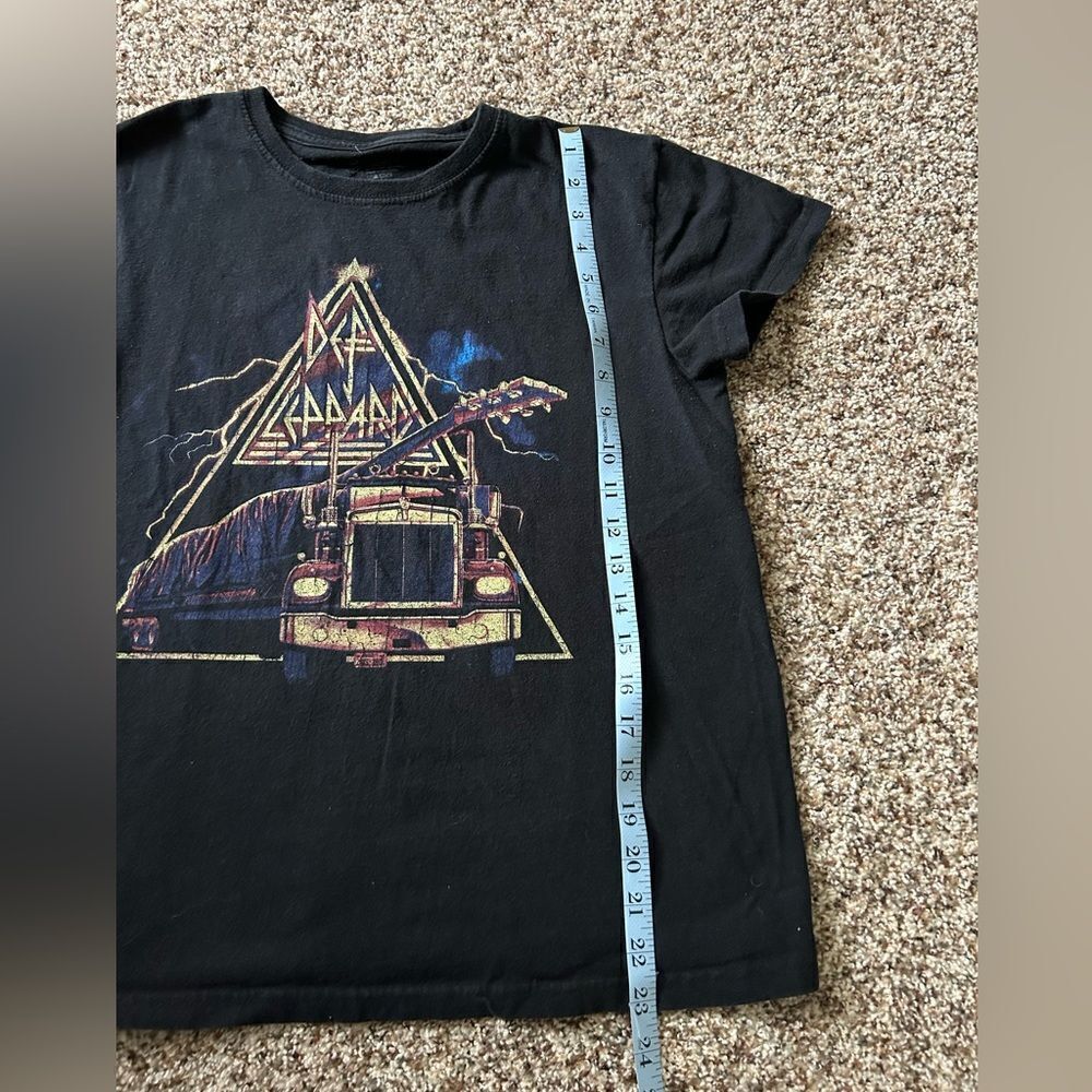 Def Leppard Women’s Black Short Sleeve 100% Cotton T-Shirt Size Small - Picture 5 of 6